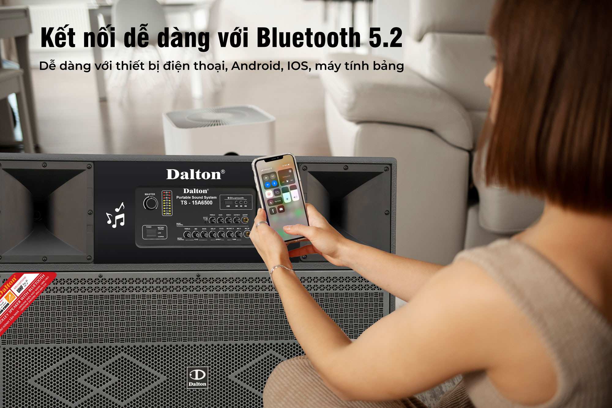 Loa kéo điện Dalton TS-15A5500, công suất 1600W